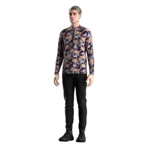 Camiseta de poliéster para sublimación al por mayor, sudadera con capucha de manga larga, polo con cremallera para hombre, camiseta con cuello de papel. - Product Image 5