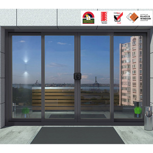 AS2047 Porte coulissante extra large Design moderne Profilé en aluminium dissimulé australien avec verre trempé <span class=keywords><strong>Style</strong></span> accordéon - Product Image 2