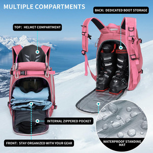 Free sample Large Capacity Custom Outdoor Ski <b>Sports</b> Backpack with Helmet <b>Goggles</b> Storage for Ski Boots Bag Closet Systems - Product Image 5