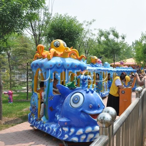 <span class=keywords><strong>Train</strong></span> sur rail pour enfants en FRP, nouveau design, thème océan, attraction familiale pour centres commerciaux et fêtes foraines, 14 places - Product Image 5