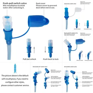 DJ020 ciclismo escursionismo serbatoio per vescica d'acqua 2L PEVA bere idratazione vescica 1.5 litri