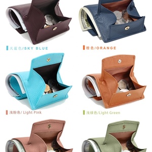 Custom Logo Trifold Small Genuine Leather Wallet RFID <b>Purse</b> for Women Thin Minimalist Women's Coin <b>Purse</b> - Product Image 5