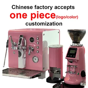 Çin üretimi çok fonksiyonlu lüks bakır kazan yarı otomatik kahve makinesi Espresso makinesi iş için