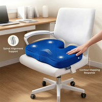 Coussin de siège orthopédique en mousse à mémoire de forme YUE RISE pour un confort prolongé, soulagement des douleurs sciatiques et du coccyx, coussin de chaise pour chaise de bureau