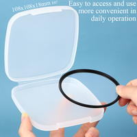 Étui de transport en plastique SUNSHING pour filtres d'appareil photo, support simple pour filtres de 49mm, 52mm, 55mm, 58mm, 62mm, 67mm, 72mm, 82mm