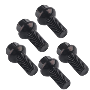 Tige filetée avec écrou à bride pour moteur de moto, boulon de jante fendue 12Pt M8, boulons et roues, fixation de roue de secours, boulon en acier DIN - Product Image 1