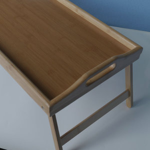 Simple bamboo bed tray small table, bamboo dormitory laptop table, lazy desk manufacturer wholesale - Product Image 2