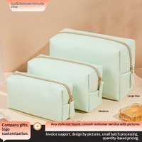Grands sacs de toilette de voyage pour hommes en cuir PU, durables et élégants, imperméables, avec poignée souple, grande capacité, fermeture éclair portable