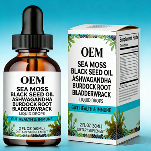 Suplemento de Gotas de Musgo Marino OEM con Aceite de Semilla Negra, Ashwagandha, Raíz de Bardana y Alga Marina, Gotas Líquidas Veganas Multiminerales - Product Image 2