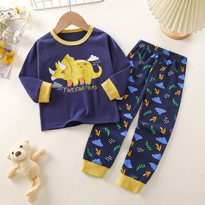 Vente en Gros, Ensemble de Pyjamas en Pur Coton pour Filles et Garçons, Collection Automne - Product Image 4