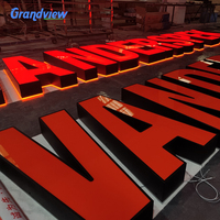 Éclairage 3D Acrylique LED Canal Lettre Signe Acrylique visage Lettres D'éclairage