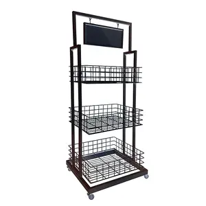 Store Promotional Daily Necessities Cosmetics Product Accessories Tool Toys Food Drink Metal Wire Display Rack Stand