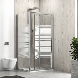 Kamalu KM4000S box doccia altezza 75x80 180 con apertura libro in vetro serigrafato per bagno modello - Product Image 1