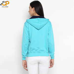 Sudadera con capucha para mujer, de algodón y polar, con cremallera, producto de alta calidad, Invierno - Product Image 5