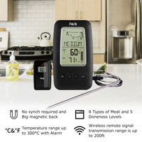 Four Thermomètre Alimentaire Extérieur Numérique BBQ Électronique Sans Fil Alarme Sonde En Acier Inoxydable Viande Eau Cuisine Cuisson Thermomètre