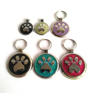 Custom Personalized Paw Engrave Name Metal Id Cat Dog Pet Tag