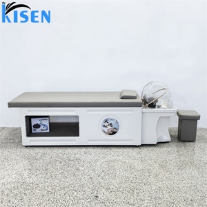 เก้าอี้สระผมแบบดึงออกได้ของ Kisen Modern Salon Furniture พร้อมระบบหมุนเวียนน้ำ อ่างล้างผมแบบถอดได้ คุณสมบัติอัจฉริยะ โหมดจัดเก็บข้อมูล โครงสร้างแข็งแรง - Product Image 4