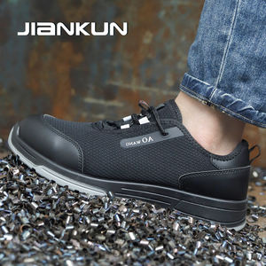 Chaussures de sécurité pour hommes JIANKUN, conformes aux normes CE, anti-écrasement, anti-perforation, avec plaque en acier, embout en acier, vente directe usine - Product Image 3