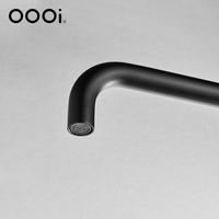 Mélangeurs de robinets d'eau à une poignée en laiton massif noir mat minimaliste robinet de lavabo de salle de bain