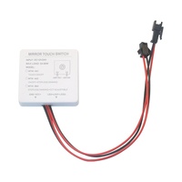 Miroir de salle de bain LED avec interrupteur tactile, 12V 24V, gradation CCT, anti-buée et contrôle de mémoire pour miroir intelligent