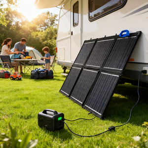 Panneaux solaires photovoltaïques pliables efficaces et pratiques de 200 W, prix direct usine, adaptés à une utilisation en extérieur, livraison gratuite - Product Image 1