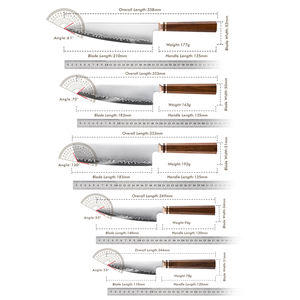 مجموعات Grandsharp اليابانية ZDP189 الصلب سانتوكو ناكيري فائدة التقشير السكاكين الطبيعية أفريقيا Mkuruti مقبض الخشب - Product Image 6