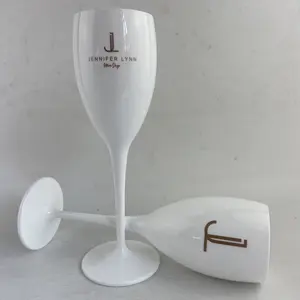 Plastic Wine Cup Party White Champagne Cocktail Glass Champagne Flutes