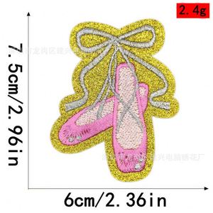 Parche termoadhesivo bordado de color rosa con diseño de Beach Bum, Ballet Shoes, Diamond pink pony y Club, para decoración de sombreros y sudaderas con capucha - Product Image 2