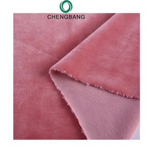 Nouveau <span class=keywords><strong>tissu</strong></span> lin Chengbang, prix d'usine, Polyester Spandex, peluche, velours doux, molletonné, rose, pour bébé - Product Image 1