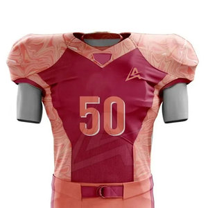 Uniforme de fútbol americano de poliéster Qui Dry de alta cantidad, ropa deportiva de Color sólido hecha a medida para Adts XL, camisetas de estilo impreso de tamaño - Product Image 3
