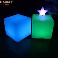 LED Cube 16x16x16/กันน้ำ LED เฟอร์นิเจอร์บาร์ RGB บาร์ตู้ตารางแสงแบตเตอรี่ ice Cube