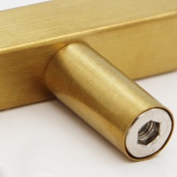 Acier inoxydable Creux Carré T Bar Pull Design Cuisine Salle De Bains Tiroir Porte Brosse Or Poignée Pull