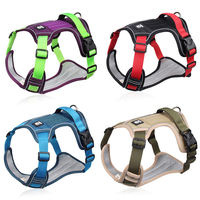 Fournitures pour animaux de compagnie : Ensemble laisse et harnais pour chien, personnalisable avec logo de marque, harnais gilet anti-traction de luxe pour chiens de taille moyenne à grande