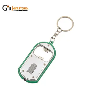 Multifunction key rings Plastic pocket LED light bottle opener keychain