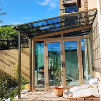 Auvent moderne en alliage d'aluminium pour l'extérieur, étanche à la pluie, transparent pour villa, cour, balcon, terrasse, avant-toit, auvent pour cour et balcon