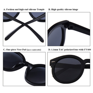 Gafas de Sol para Niños Conchen, UV400, Marco de Silicona, Lentes Polarizadas Redondas, Unisex, Protección Solar, Estilo para Viajes y Conducción - Product Image 5