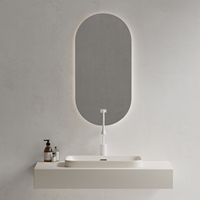 Vasque de salle de bain en céramique à encastrer, ovale, design artistique, pour projets hôteliers, directement de l'usine