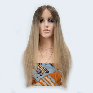 Nouvelle Arrivée Perruque en Dentelle HD Respirante Personnalisée de Qualité Supérieure, Ombrée Blond Cendré avec Racines Foncées, Cheveux Humains Européens Pré-Pluckés - Product Image 5