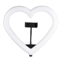 Lampe d'appoint LED RGB en forme de cœur 10/13 pouces pour photographie mobile et diffusion en direct, réglable multi-niveaux, pour embellissement