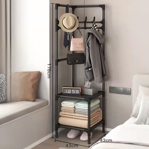 Đôi tầng kim loại góc treo quần áo & Giày giá lắp ráp phòng ngủ Kệ tầng giá giày - Product Image 6