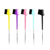 Venta al por mayor 3 en 1 Cepillo de control de borde de cola de rata logotipo personalizado salón herramientas de estilismo cepillos de cejas de doble cara para mujeres