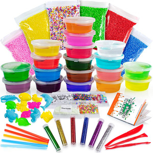 Kit de slime DIY 2025 : Créez votre propre slime fluffy, floam, pâte à modeler et slime cristal pour enfants – Vente directe usine - Product Image 1