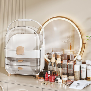 Organizador de Joyas de Plástico de Gran Capacidad con Cajones y Estante de Almacenamiento de Maquillaje para Tocador de Baño - Product Image 3