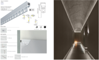 Profilé de plinthe LED en alliage d'aluminium pour cloisons sèches, lumière 4000K multicolore, DC 12V/24V, garantie 5 ans, dimmable, Ra90