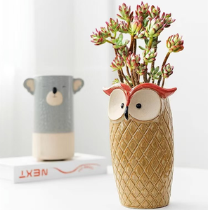 <span class=keywords><strong>Maceta</strong></span> transpirable <span class=keywords><strong>de</strong></span> cerámica gruesa esmaltada con plantas verdes <span class=keywords><strong>de</strong></span> animales <span class=keywords><strong>de</strong></span> dibujos animados bonitos y creativos para el hogar, jarrón <span class=keywords><strong>de</strong></span> escritorio, decoración <span class=keywords><strong>de</strong></span> adornos - Product Image 5