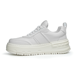 Zapatos deportivos a juego de cuero genuino hechos a mano para hombre y mujer, zapatos de skate informales personalizados a la moda, zapatos de suela gruesa para caminar al aire libre - Product Image 2