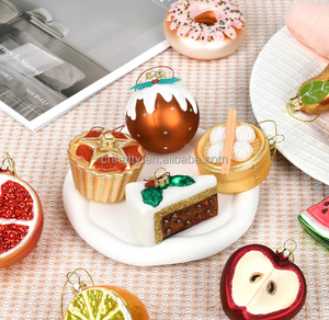 Abalorio <span class=keywords><strong>de</strong></span> vidrieras navideñas hecho a mano Serie <span class=keywords><strong>de</strong></span> frutas y verduras-Sandía y limón Escena colgante Vestido Bola <span class=keywords><strong>de</strong></span> árbol <span class=keywords><strong>Adornos</strong></span> - Product Image 2