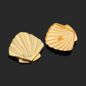 Boutons personnalisés fabriqués en usine, boutons à coudre irréguliers en forme de coquillage, conque, étoile de mer, boutons en métal de forme spéciale pour vêtements. - Product Image 5