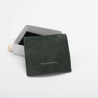 Enveloppe en daim épais de luxe avec logo personnalisé sac à poussière pour bijoux pochette cadeau cosmétique souple emballage pour bagues bracelets boucles d'oreilles
