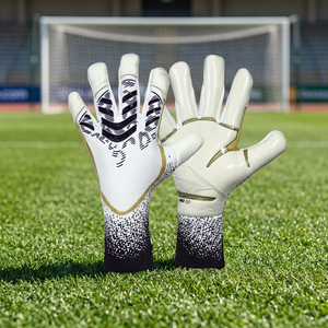 Gants de gardien de but professionnels unisexes haute performance, respirants, en nouveau latex naturel, avec protection inversée pour les doigts demi-tube - Product Image 3